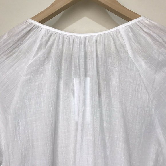 SOLD Seafolly White Flared Tiered Sleeve Cover Up Dress - Picture 10 of 12